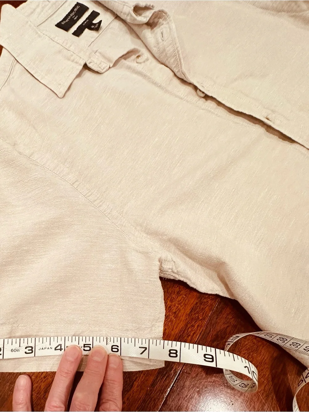 Banana Republic Men’s Short-Sleeve Linen Shirt in Beige medium